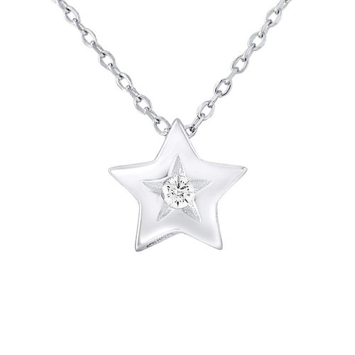 Eenzame ketting ster zirkoniumoxide 925