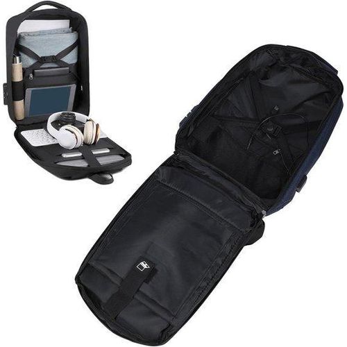 Wasserfestes und druckbeständiges Reisegepäck - Blauer Rucksack - 44 x 32 x 13 cm - Ideal für den Alltag