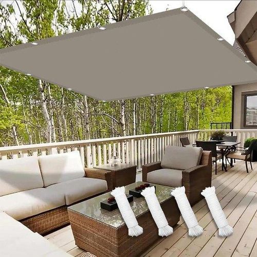 Beschattungsdecke für Garten - 98% UV-Schutz - 1,60 x 2,40 m - Kaffeebraun