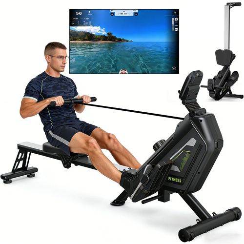 VOWVIT Rudermaschine magnetisch, 16 Widerstandsstufen, leise, App, bis 160 kg