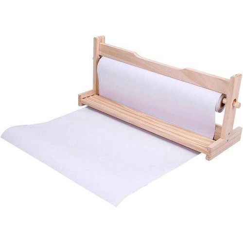 Kunst und Handwerk Papierhalter Set - Tonerfolgehalter - Kinderfreundliche Risslinie - Bis 51 cm breit - Weiß