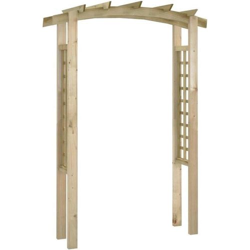 Kletterpflanzen- und Rosen-Schutzsystem aus Holz für den Gartenzaun.