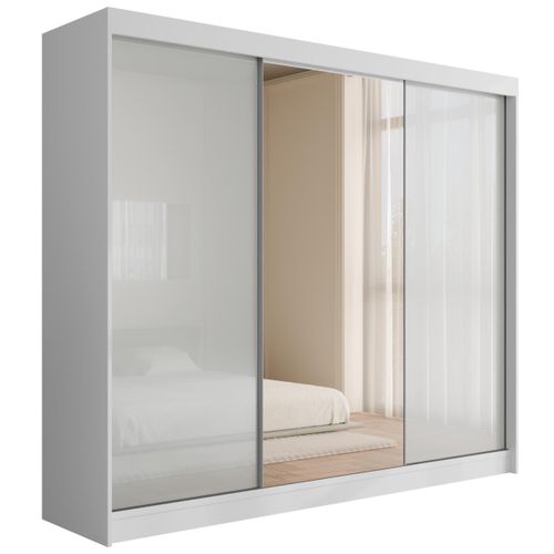 KLEIDERSCHRANK VESLI - 250 cm - Weiß