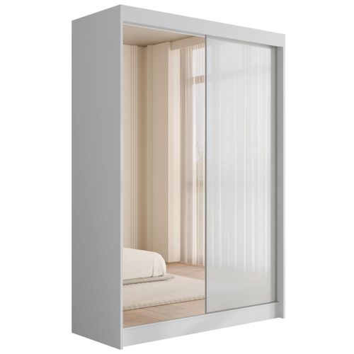 KLEIDERSCHRANK VESLI - 150 cm - Weiß