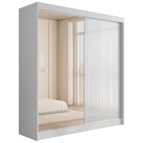 KLEIDERSCHRANK VESLI - 200 cm - Weiß