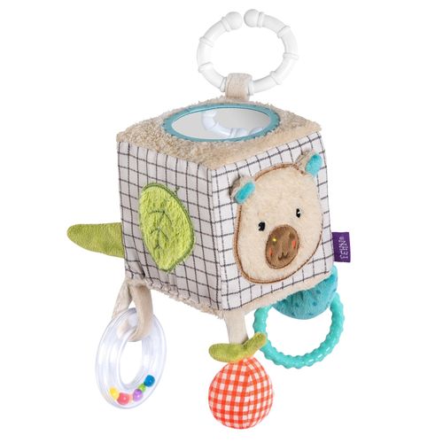 Greifspielzeug FEHN "Capybara Clara, Activity-Würfel Capybara", bunt, Greifspielzeug, KinderB:9,3cm H:9,3cm, Plüsch, B:9,3cm H:9,3cm