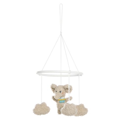 Mobile FEHN "FredErik, Mobile Elefant", grau, Mobilés, BabyB:18cm H:18cm T:6cm, Plüsch, B:18cm H:18cm T:6cm
