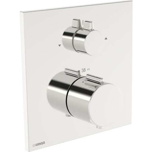 Hansa HANSAEASYTHERM 8114 Thermostat 81149262 Fertigmontageset, Fertigset für zwei Abgänge, eckig chr