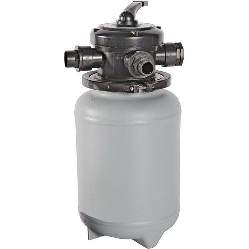 Sandfilter SF15 für Pools bis 20 m³, 4 m³/h Durchfluss, 4-Wege-Steuerventil, H 592 mm, Ø 252 mm, ohne Pumpe