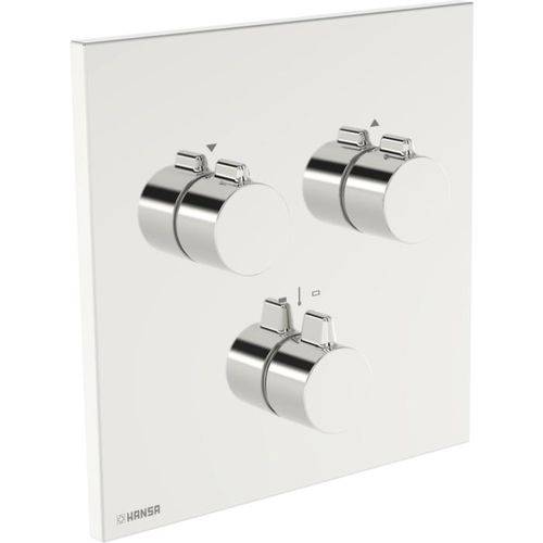 Hansa HANSAEASYMIX 8872 Fertigmontageset 88729062 EasyMix, Fertigset für zwei Abgänge, eckig chrom