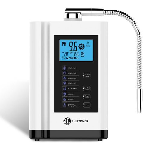 Phipower Wasserionisierer – basischer Wasserfilter mit Aktivkohlefilter