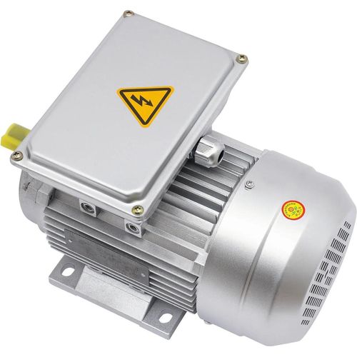 Elektromotor - YL8024 - 750 W - 1380 U/min - Einphasig - Reine Kupferwicklung - Aluminiumgehäuse - 29,5×16×13,5 cm - Silber
