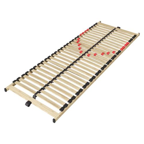 Sommier ZITTARO – 28 Latten – 70x200 cm – Eichen- und Schwarzfinish – Komfort und Robustheit