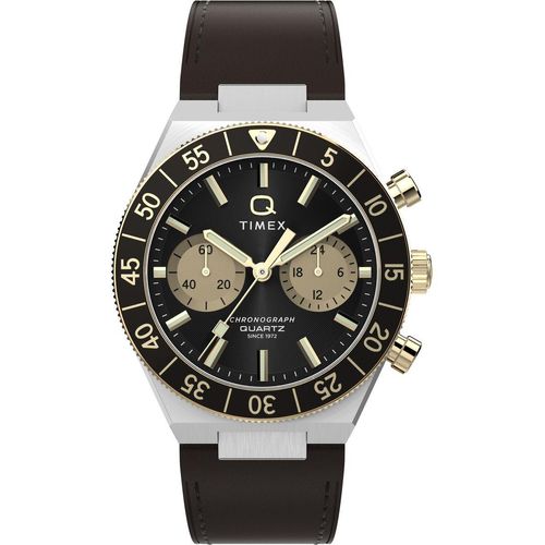 Timex Q Timex Continental Heren Horloge Bruin TW2Y56000