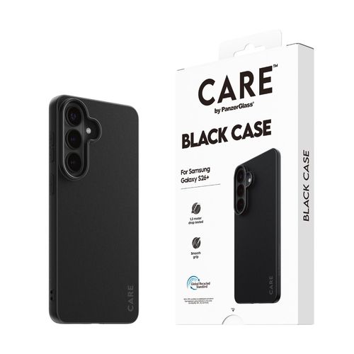 CARE BY PANZERGLASS Handyhülle "TPU Case für Samsung Galaxy S26+", schwarz, Samsung Galaxy S26+, Hüllen, Backcover, Schutzhülle, Handyschutzhülle, Case, Schutzcase, stoßfest