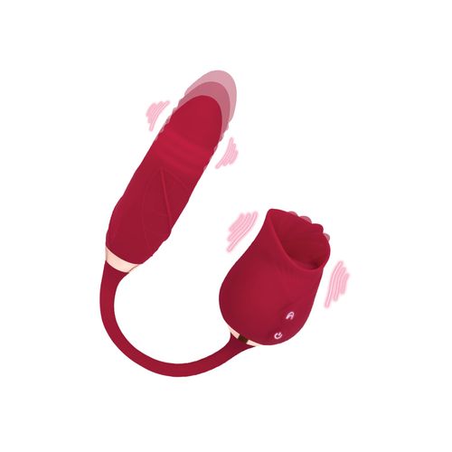 2-in-1 Vibrator Ooh Lala Lick, 30 cm