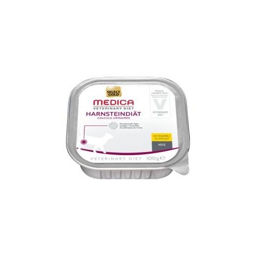SELECT GOLD Medica Calculs Urinaires Struvite Barquettes de Pâtée Chat Adulte Poulet 16x100 g