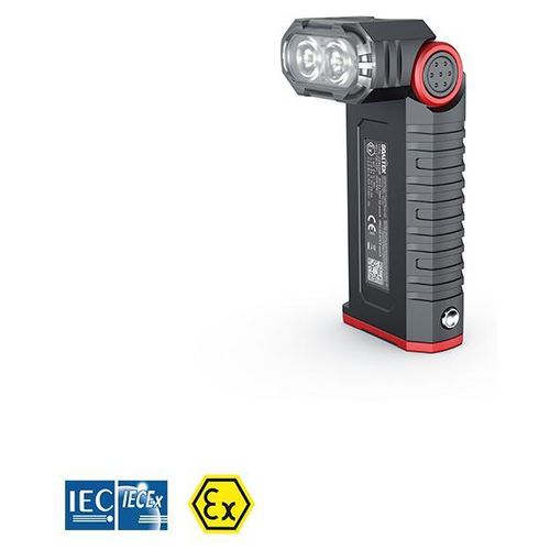 Taschenlampe EX-geschützt, mit 90° Rotationskopf, inkl. Li-Ion Akku, ATEX, 20h Leuchtdauer
