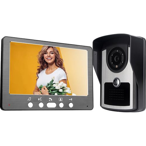 Smart WiFi Türklingel Video-Sprechanlage Türklingel mit Kamera Video-Türklingel 7 Zoll LCD-Bildschirm Unterstützung Remote Unlock TUYA APP