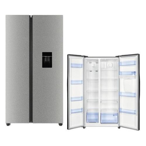 PKM NoFrost Side by Side Kühlschrank SBS505DNFWDDIX 529L Wasserspender silber
