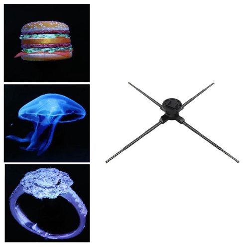 80 cm 3D-Hologramm-Projektionsgerät, 1600 x 928, 3D-Hologramm-Projektor für das bloße Auge, für Ladenschilder, Bars und Partys, 100–240 V, EU
