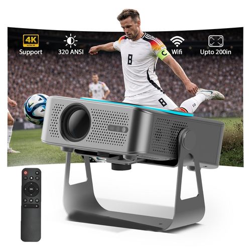 Beamer mit WiFi, Bluetooth, Native 1080P, 320 ANSI, 4K Unterstützung etc.