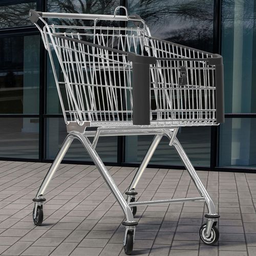 8er-Set HERCULES | Einkaufswagen | 60 Liter | Anthrazit | + Kindersitz | Supermarktwagen