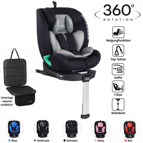 Autokindersitz Kindersitz Isofix 360° drehbar ECE R129/04 40-150cm K6 Spin Pro Rot