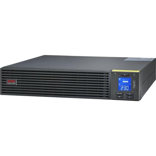 APC Easy UPS On-Line, 3kVA/2700W, Rackmontage 2HE, 230V, 6x IEC C13 + 1x IEC C19 Ausgänge, Intelligenter Kartensteckplatz, LCD, ohne Rackmontagekit, Doppelwandler (Online), 3 kVA, 2700 W, Sine, 110 V, 285 V