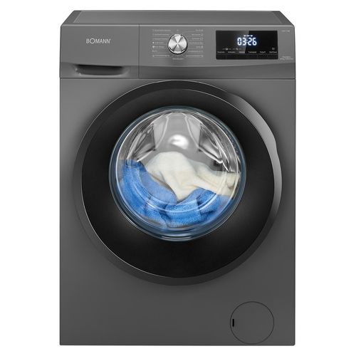 Bomann® Waschtrockner | Waschen und Trocknen in einem Durchgang | 8kg Waschen / 5kg Trocknen | Dampffunktion | 1400 U/Min. | WAT 7186 titan