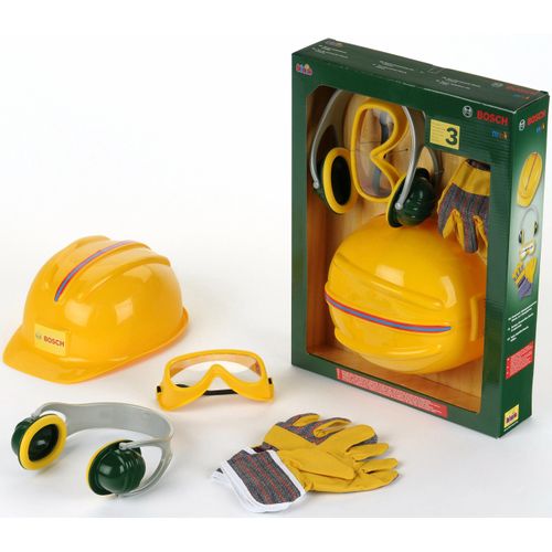 Kinder-Schutzausrüstung KLEIN "Bosch Zubehör Set", gelb, Spielwerkzeug, BabyB:30cm H:38cm L:10cm, Kinder-Schutzausrüstung, B:30cm H:38cm L:10cm