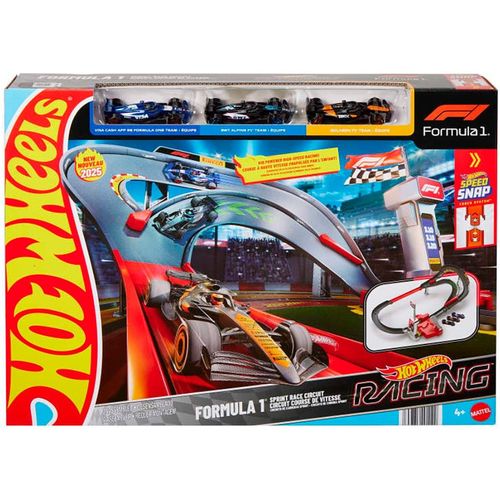 Autorennbahn HOT WHEELS "Hot Wheels Racing Formel 1 Sprint Rennstrecke", bunt, Autorennbahnen, Kinder, Kunststoff, Autorennbahn