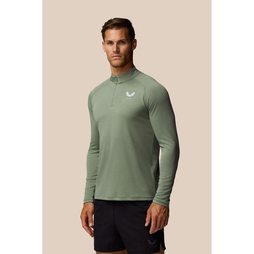 Castore Adapt Training 1/4 Zip Top Polyester Heren Blauw Actieve Kleding T-Shirts