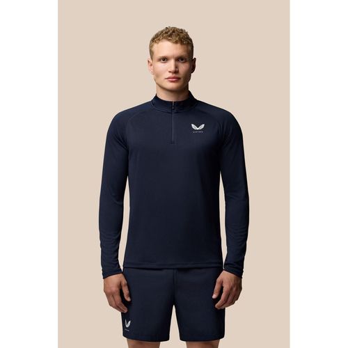 Castore Adapt Training 1/4 Zip Top Polyester Heren Blauw Actieve Kleding T-Shirts