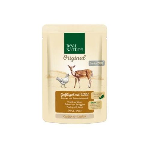 REAL NATURE Original nourriture humide pour chat, Senior Volaille au Gibier 12x85 g