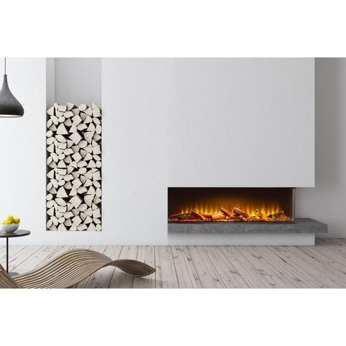 Acantha Aspire 100 Corner View elektrischer Eckkamin 49×105,4×23,5 cm LED 3D Flamme 7 Farben für Medienwand