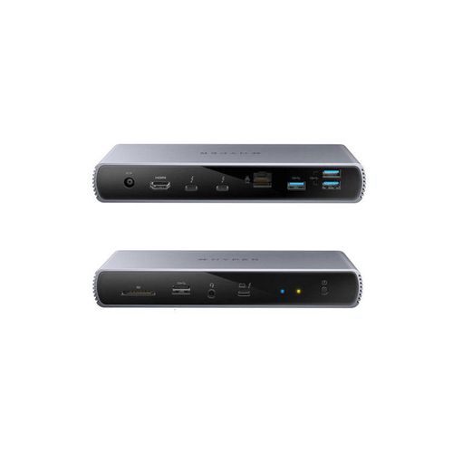 Targus HDTB4D-EUZ, Thunderbolt 4, 96 W, 10,100,1000 Mbit/s, Grau, SD, 3.5mm, HDMI, RJ-45, Thunderbolt 4, USB 3.2 Gen 2 (3.1 Gen 2) Type-A
