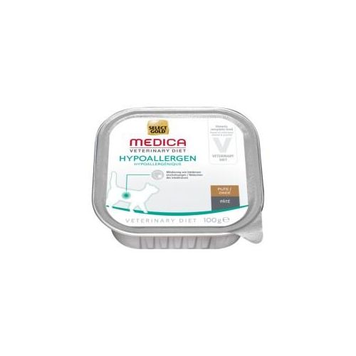 SELECT GOLD Medica Hypoallergénique Barquettes de Pâtée Chat Adulte Dinde et riz 16x100 g