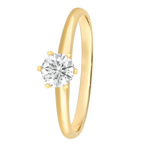 Diamantring ONE ELEMENT "Ring aus 585 Gold" Gr. 56, gold, Fingerringe, Damen, 56, 0,5, Diamantring, mit 1 Lab Grown Diamant / Labordiamant 0,5 ct