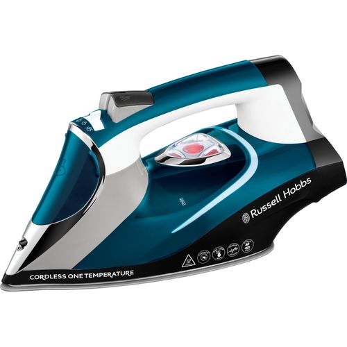 RUSSELL HOBBS Dampfbügeleisen "Cordless One Temperature 26020-56", blau, B:10,9cm H:15,8cm T:33,5cm, Bügeleisen, Dampfbügeleisen