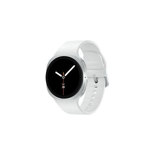 Samsung Galaxy Watch8 40 mm Aluminiumgehäuse silver am Sport Band S/M white [Wi-Fi + 4G]