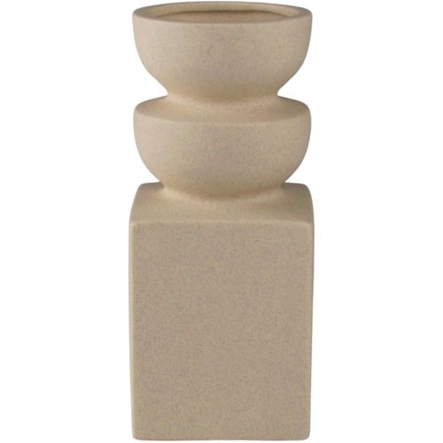 Dekovase AM DESIGN "Tischvase aus Keramik, Höhe ca. 18,5 cm", beige, H:18,5cm Ø:8cm, Keramik, Vasen, Dekovase, Keramikvase, Dekoobjekt, Vase für Blumen
