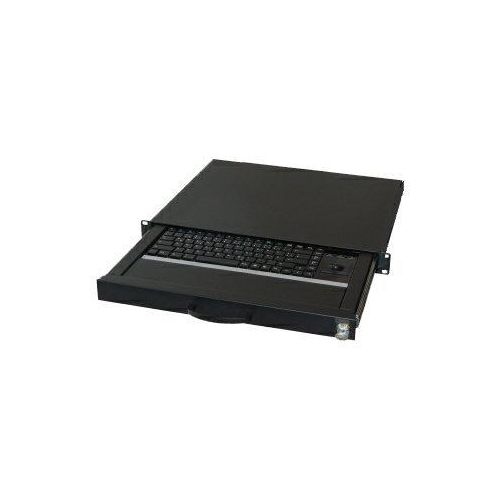 aixcase 19" Rack 1U Tastatur DE Trackball PS2&USB schwarz