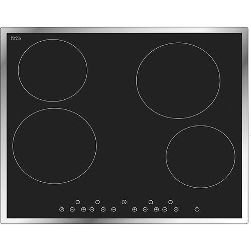 PKM EB-C4N, Schwarz, Integriert, Keramik, Glas, 4 Zone(n), Köcheln