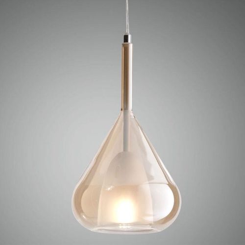 Fabas Luce - Lila LED-Hängeleuchter aus Metall und bernsteinfarbenem Borosilikatglas 3481-40-125 Fabas Luce