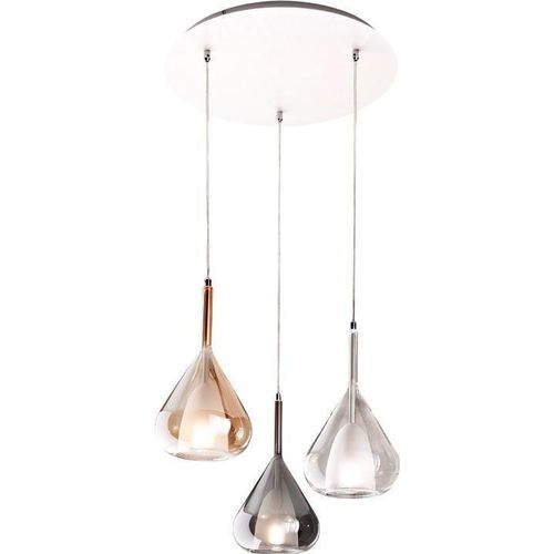 Lila LED-Hängeleuchter aus Metall und Borosilikatglas 3481-47-297 Fabas Luce