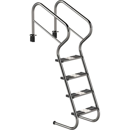 Eichenwald Poolleiter Modell 53 Treppenleiter mit Sicherheitsstufe Leiterlänge 1297mm 4 Stufen