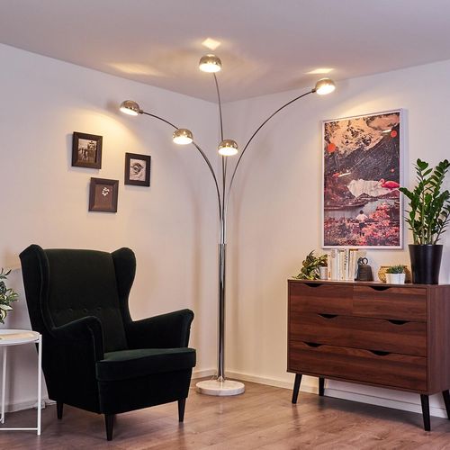 Suio »Suio« Stehleuchte aus Metall in chrom mit Lichteffekt