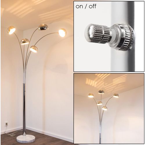 Suio »Suio« Stehleuchte aus Metall in chrom mit Lichteffekt