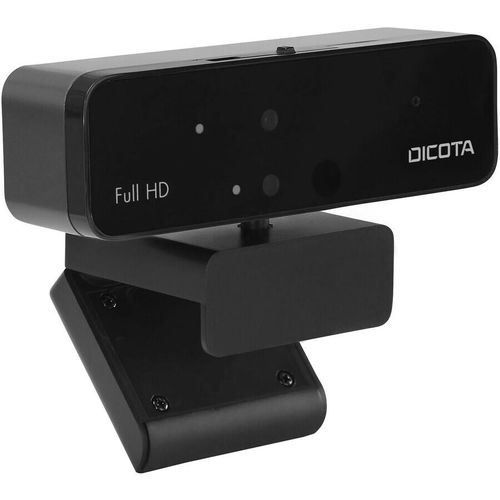 DICOTA Webcam PRO Face Recognition - Webcam - Farbe - 1920 x 1080 - 1080p - Audio - USB 2.0